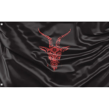 Satanic Goat Head Flag - Flag Republic