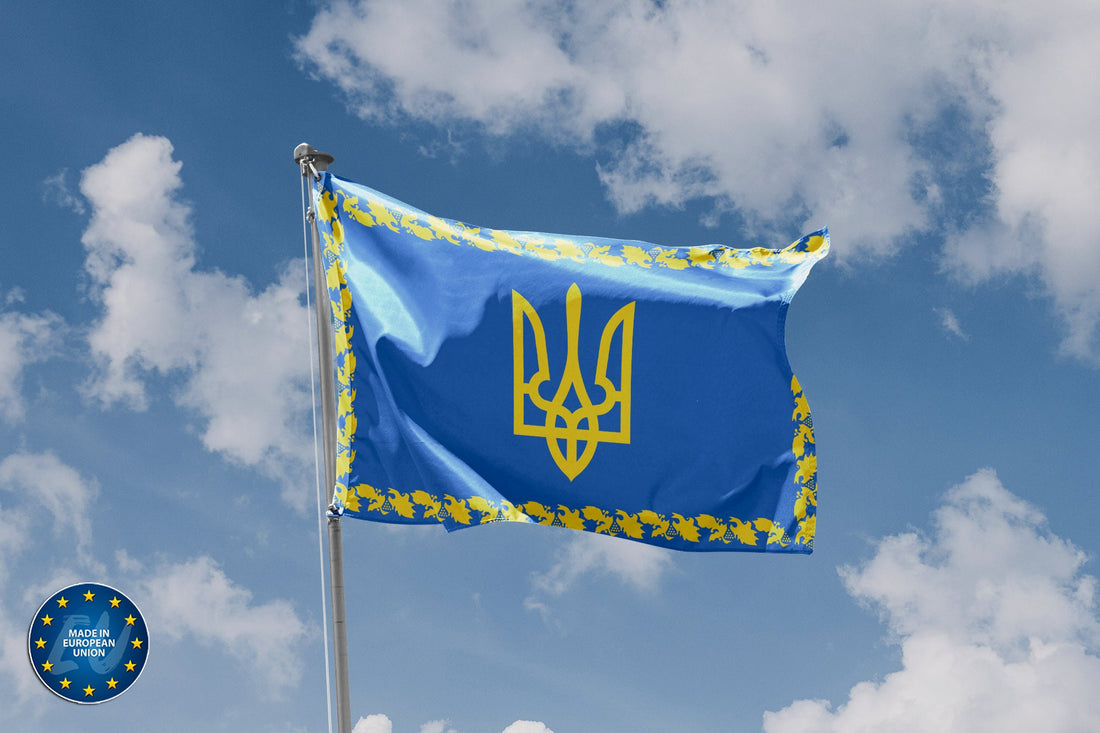 Ukraine Crest Flag