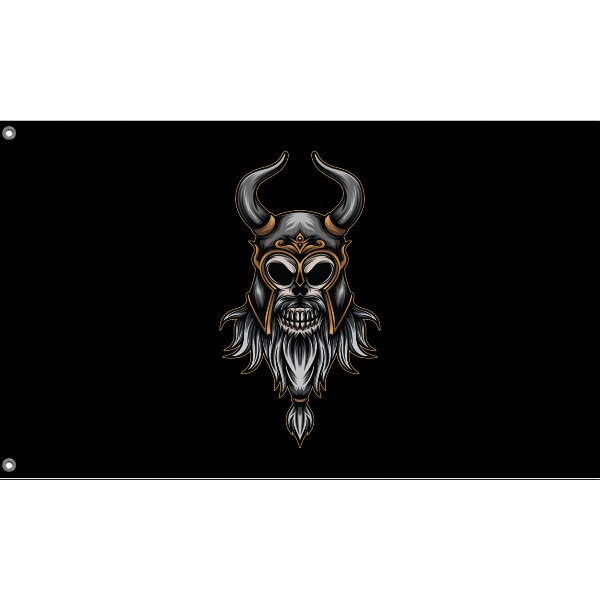 Viking Skull With Horns Flag - Flag Republic