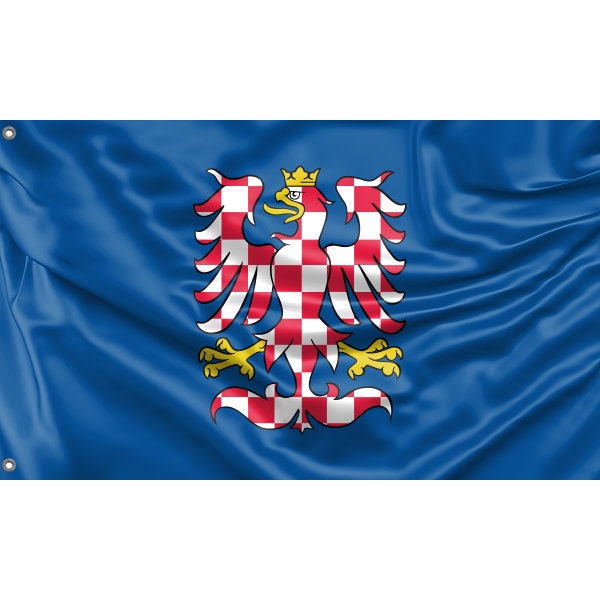 Historical Banner of arms of Moravia - Flag Republic