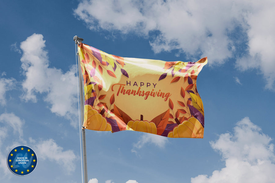 Happy Thanks Giving Day II Flag