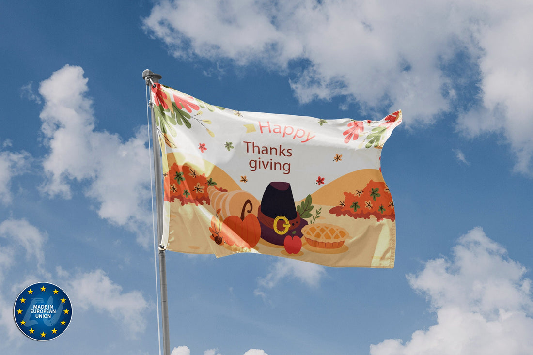 Happy Thanks Giving Day III Flag