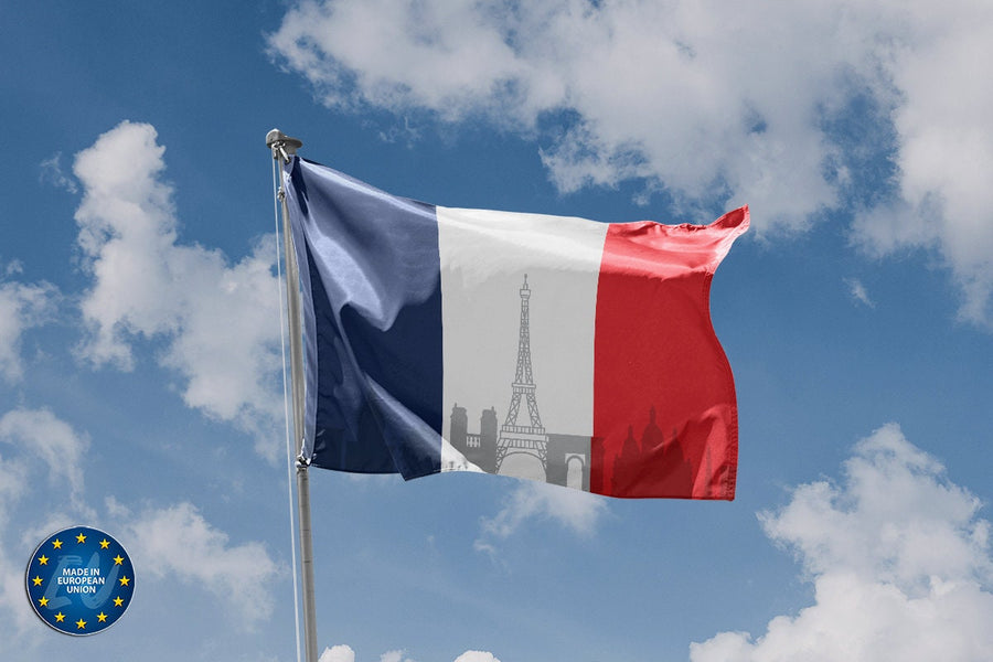 Paris Skyline Flag