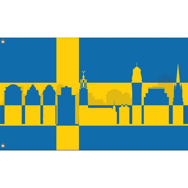 Stockholm Skyline Flag - Flag Republic