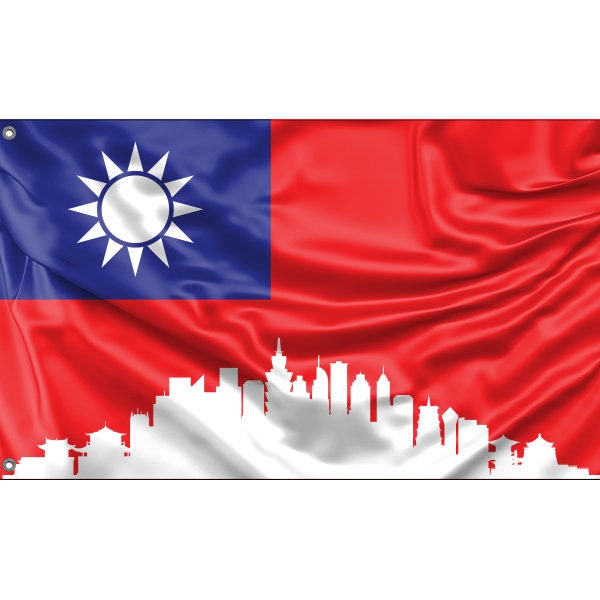 Taiwan Skyline Flag - Flag Republic