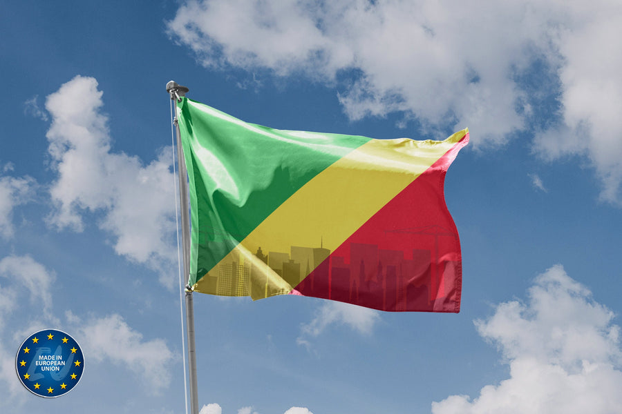 Brazzaville Skyline Flag