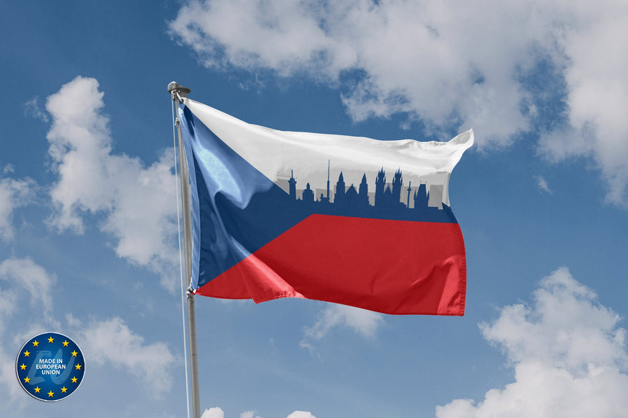 Prague Skyline Flag