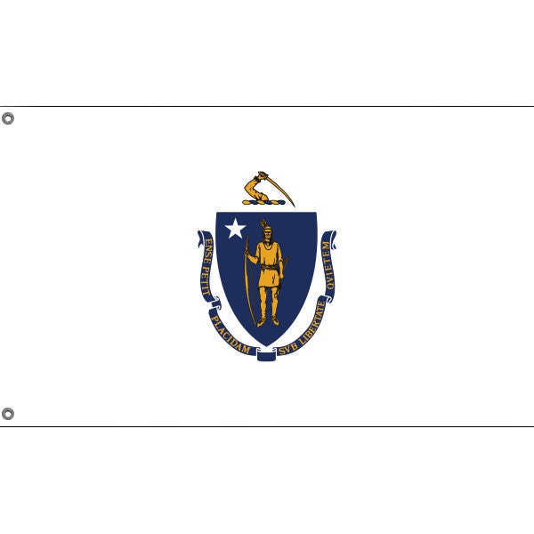 State Flag of Massachusetts, USA - Flag Republic