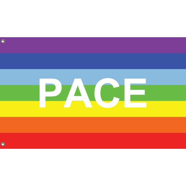 Rainbow Peace Italian (Pace), Protest Flag