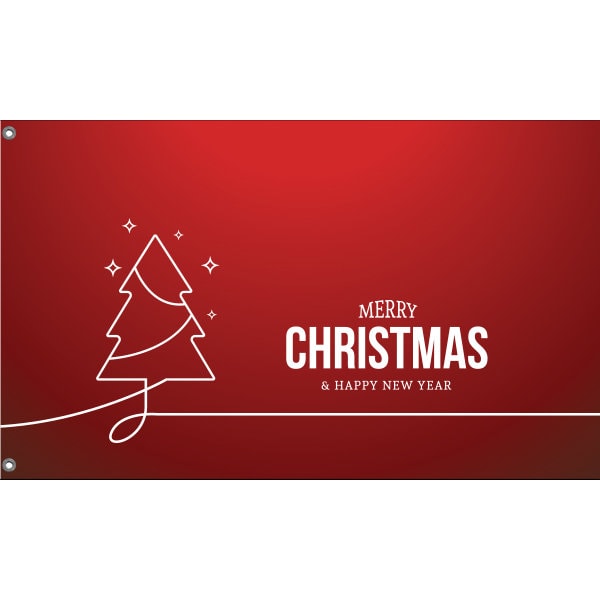 Merry Christmas in Red Background Flag - Flag Republic