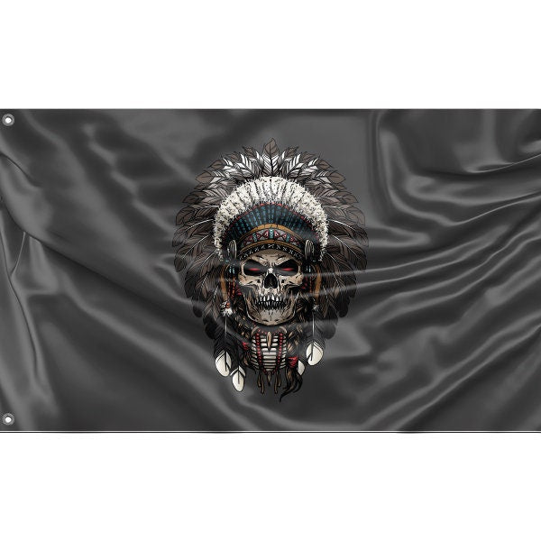 Indian Chieftain Skull Flag - Flag Republic