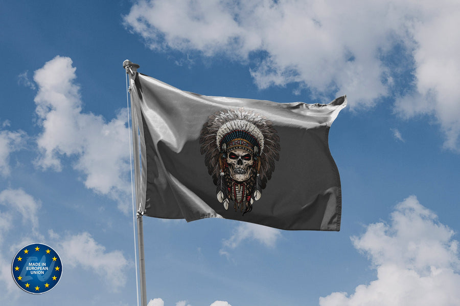 Indian Chieftain Skull Flag - Flag Republic