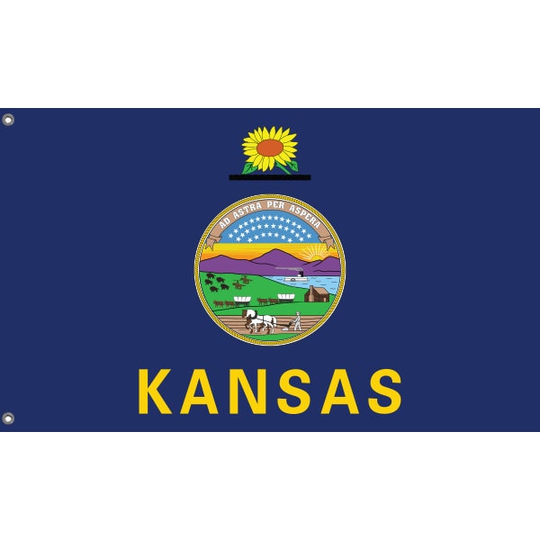 State Flag of Kansas, USA - Flag Republic