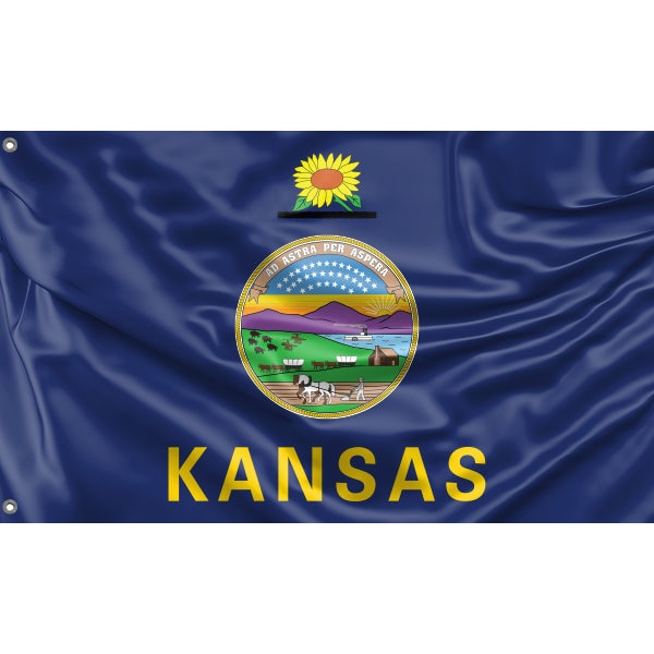 State Flag of Kansas, USA - Flag Republic