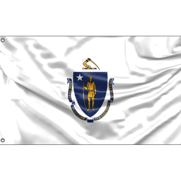 State Flag of Massachusetts, USA - Flag Republic