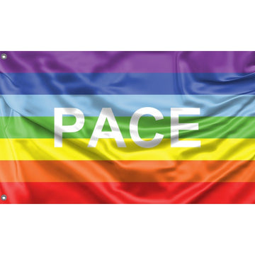 Rainbow Peace Italian (Pace), Protest Flag