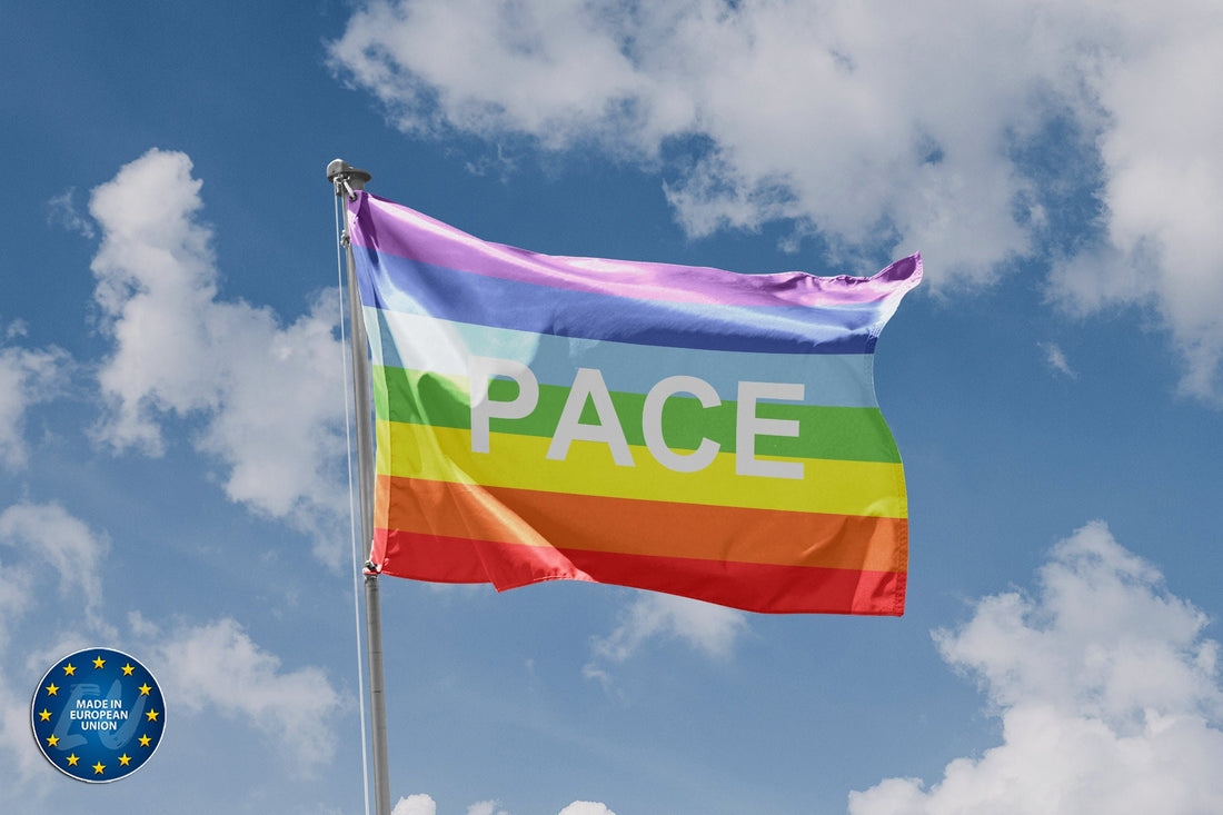 Rainbow Peace Italian (Pace), Protest Flag