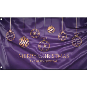 Golden Decoration Christmas Flag - Flag Republic