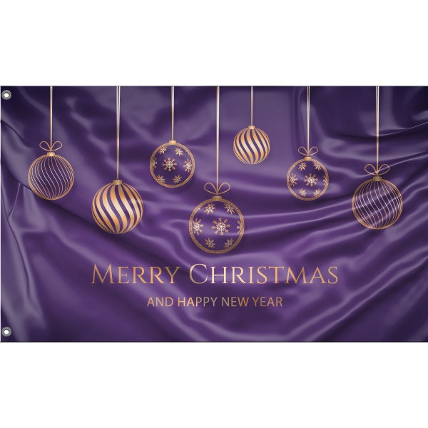 Golden Decoration Christmas Flag - Flag Republic