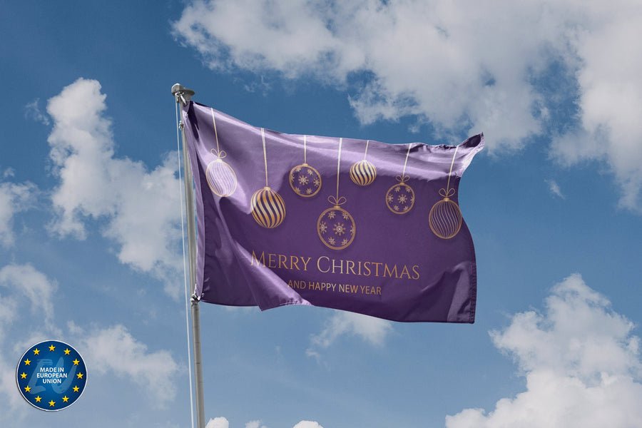 Golden Decoration Christmas Flag - Flag Republic